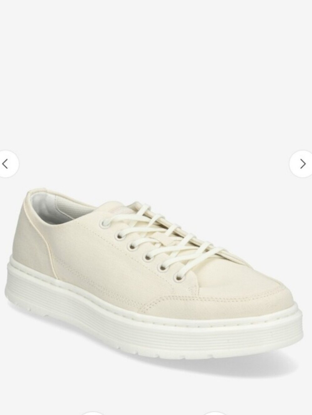 Dr Martens Softwair Brookline 6 Eye Low Top Sneakers Cream Canvas Unisex W 8/ M7